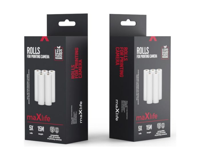 Maxlife Thermal Paper Rolls (5pcs) for Printing Camera - Θερμικά Ρολά - MT80789