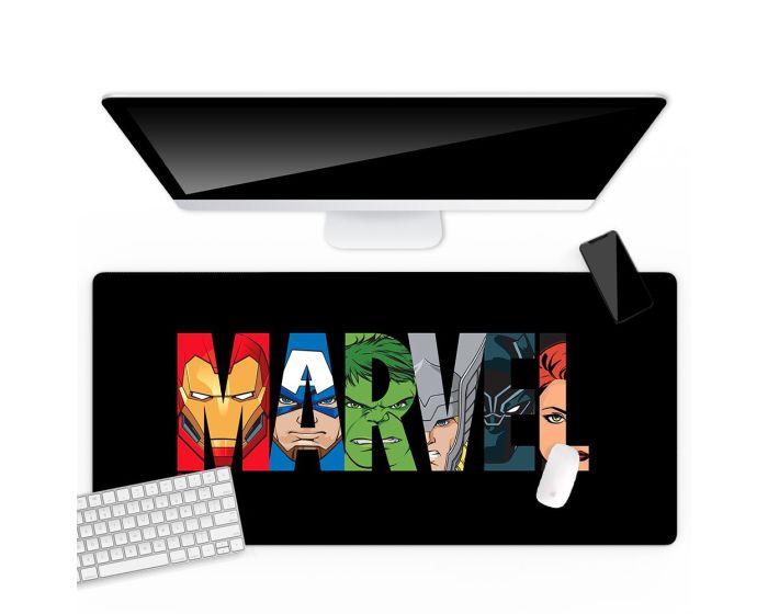 Marvel Desk Mat (MDPMARVEL041) Αντιολισθητικό Mouse Pad 800x400mm - 011 Marvel Heroes Black
