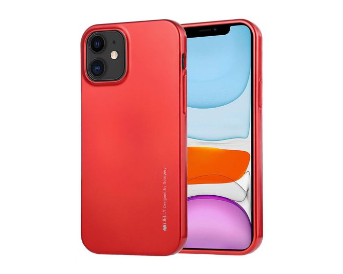 Mercury i-Jelly Slim Fit Case Θήκη Σιλικόνης Red (iPhone 12 Mini)