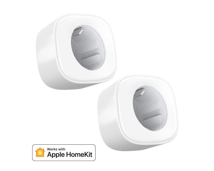 Meross Smart Wi-Fi Plug 2-Pack Apple HomeKit Έξυπνος Wi-Fi Αντάπτορας 2 Τμχ - Λευκό