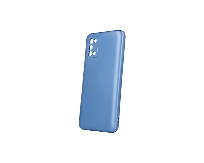 Soft TPU Silicone Case Metallic Light Blue (Samsung Galaxy A03s)