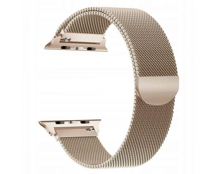 TECH-PROTECT Milanese Stainless Steel Watch Strap Gold (περιλαμβάνει τα μεταλλικά κουμπώματα) για Apple Watch 42/44/45/49mm (1/2/3/4/5/6/7/8/9/SE/ULTRA)