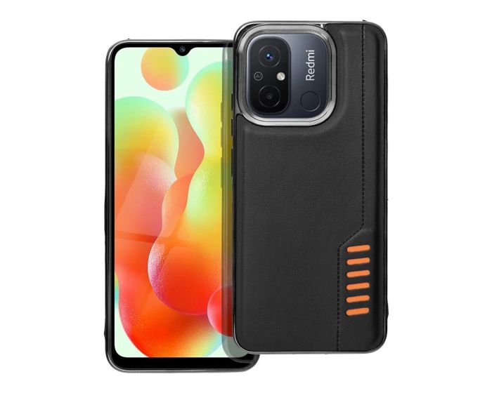 Milano PU Leather Back Cover Case - Black (Xiaomi Redmi 12C)