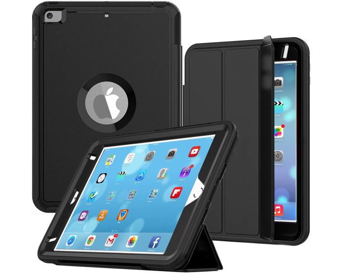 Military Duty Shockproof Protection Case with Screen Protector - Black (iPad mini 4)