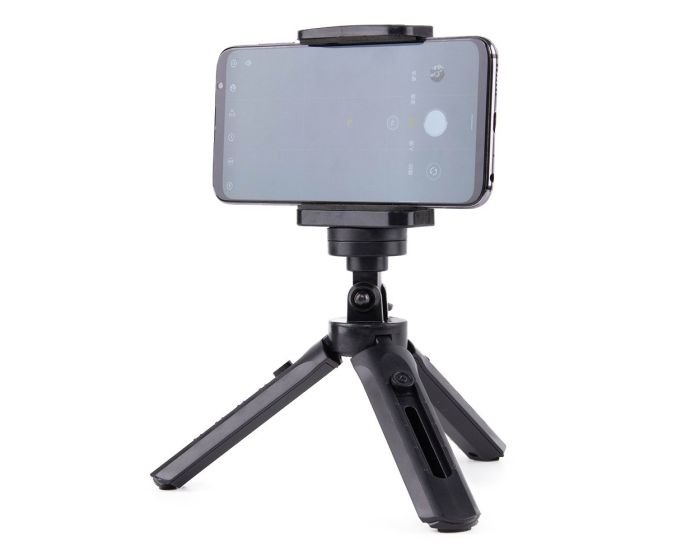 Mini Tripod Selfie Stick για Κινητά και Camera GoPro - Μαύρο