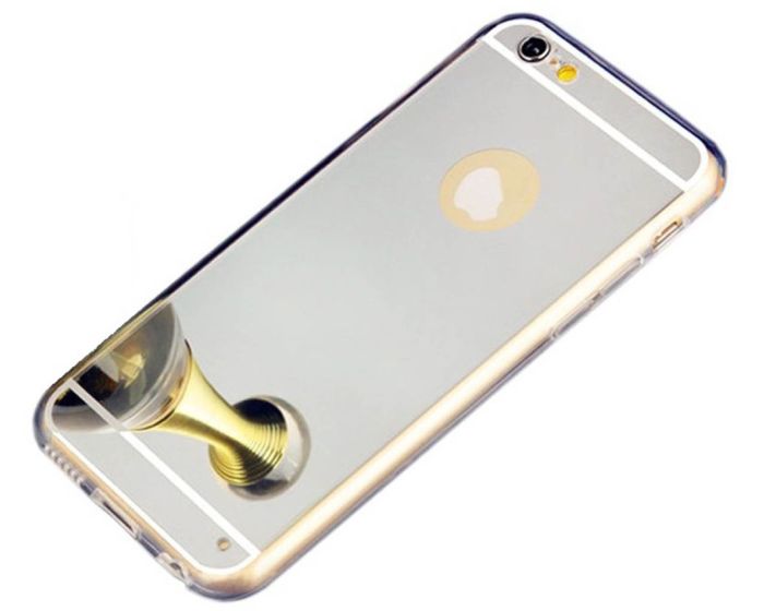 Forcell Mirror Slim Fit Gel Case Θήκη Σιλικόνης Silver (iPhone 5 / 5s / SE)