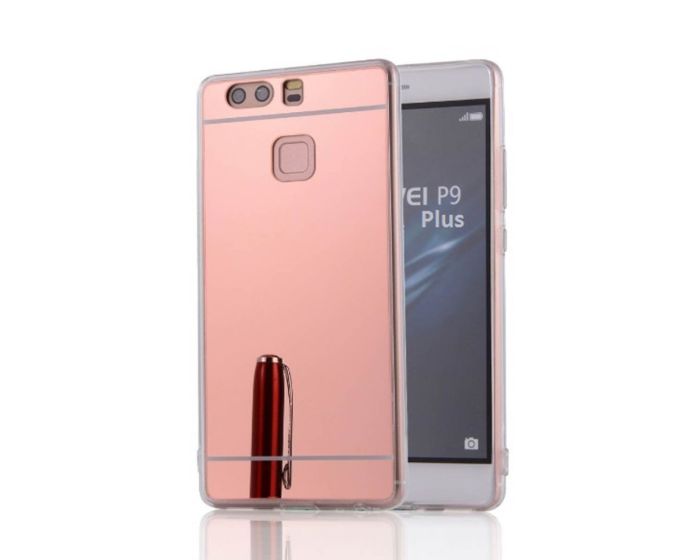 Forcell Mirror Slim Fit Gel Case Θήκη Σιλικόνης Rose Gold (Huawei P9)