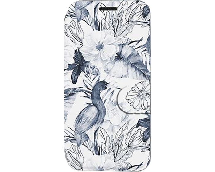 Mobiwear Book Stand Case Θήκη (MX09S) Blue Flowers (Samsung Galaxy A72 4G / 5G)