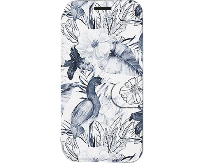 Mobiwear Book Stand Case Θήκη (MX09S) Blue Flowers (Samsung Galaxy A22 4G)