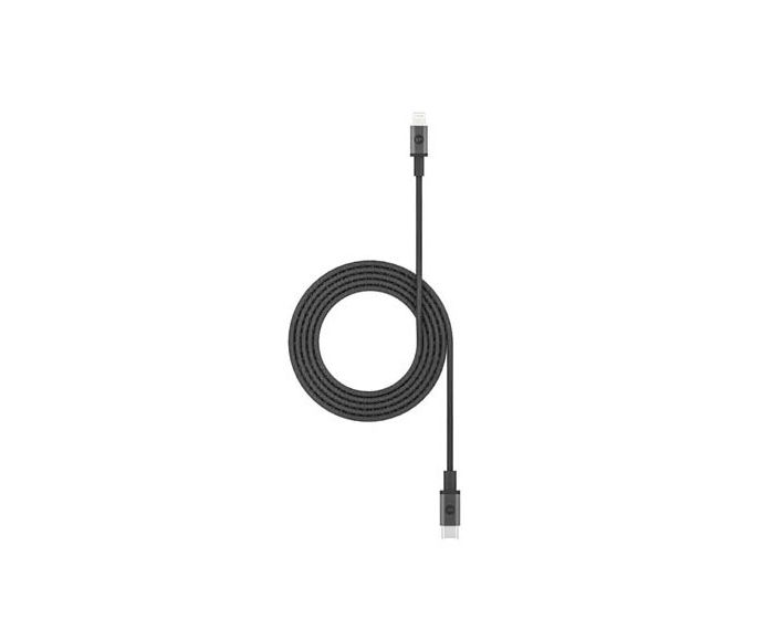 Mophie MFI Braided Fast Charging Cable Type-C to Lightning 1.8m - Black