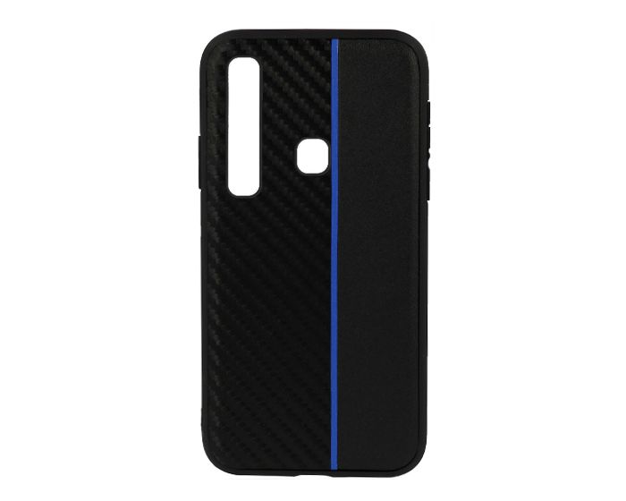 Moto Carbon Case with Stripe Ανθεκτική Θήκη Black / Blue (Samsung Galaxy A9 2018)