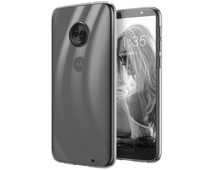 Ultra Slim 0.3mm Silicone Case Θήκη Σιλικόνης Διάφανο (Motorola Moto G6 Plus)