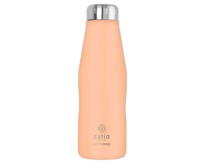 Estia Travel Flask Save The Aegean (01-23447) Stainless Steel Bottle 500ml Θερμός - Peach Fuzz