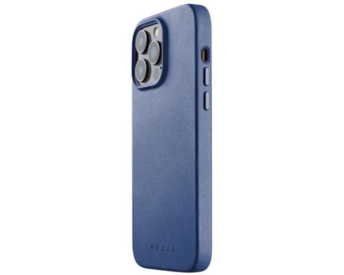 Mujjo Full Leather Classic MagSafe Case (MUJJO-CL-027-BL) Δερμάτινη Θήκη - Monaco Blue (iPhone 14 Pro)