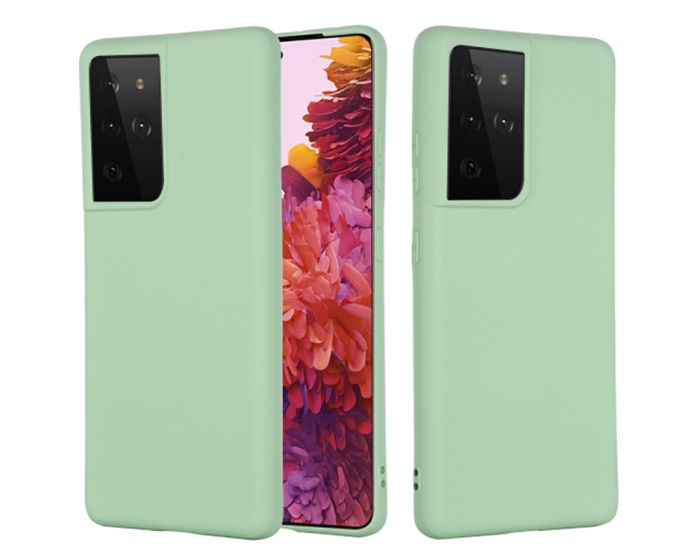 My Colors Original Liquid Silicone Case Θήκη Σιλικόνης Light Green (Samsung Galaxy S21 Ultra 5G)