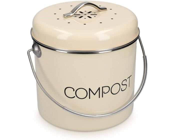 Navaris Compost Bin 3L for Organic Waste (49642.1.16) Κάδος Kομποστοποίησης για Οργανικά Απορρίματα Cream