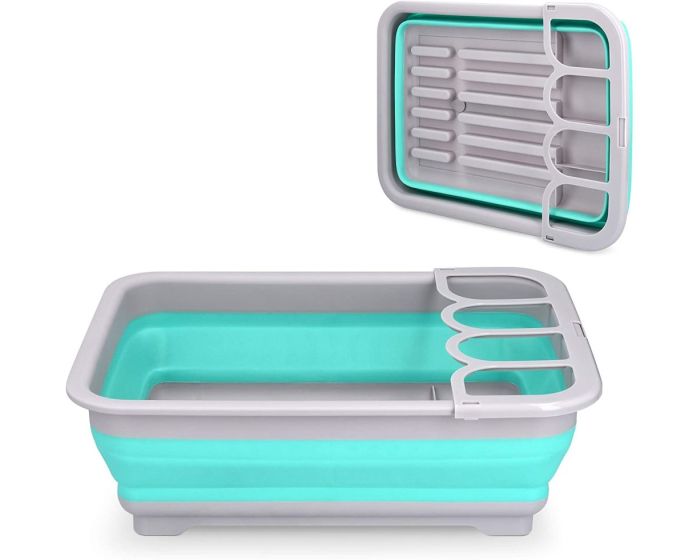Navaris Foldable Dish Drainer (52539.01) Αναδιπλούμενη Πιατοθήκη Grey / Blue