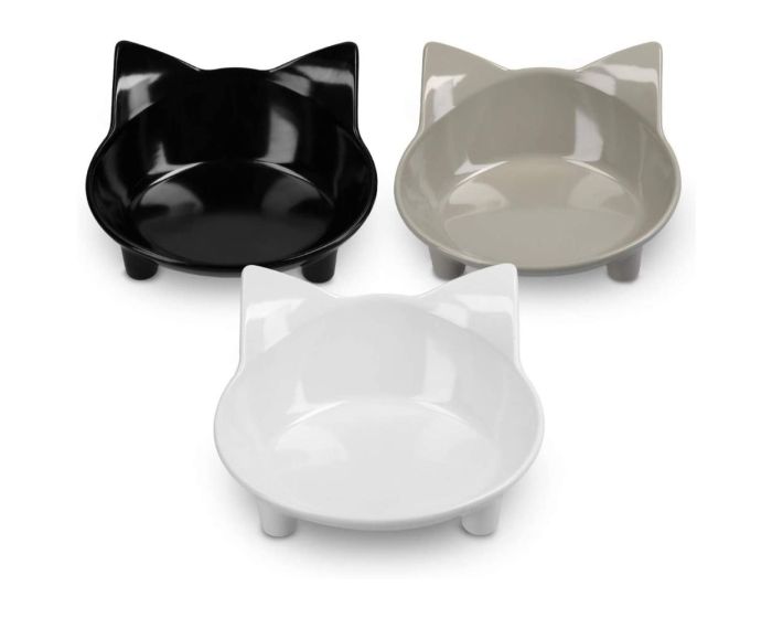 Navaris Feeding Bowls Set of 3 for Cats (50737.03) Μπολ για Γάτες - Black / Gray / White