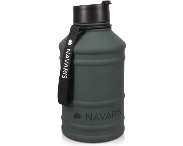 Navaris Stainless Steel Sports Water Bottle (51084.73) 2.2L Ανοξείδωτο Παγούρι - Anthracite