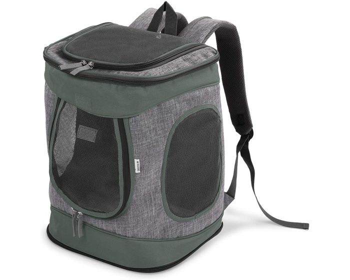 Navaris Foldable Backpack for Pets 33 x 28 x 43 cm (51299.02) Τσάντα Μεταφοράς Κατοικιδίων - Grey