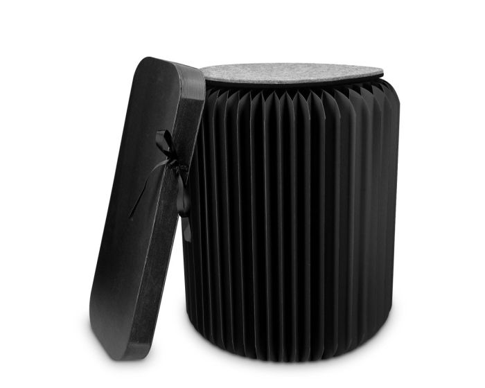 Navaris Folding Kraft Paper Stool (46266.01) Αναδιπλούμενο Σκαμπό - Μαύρο
