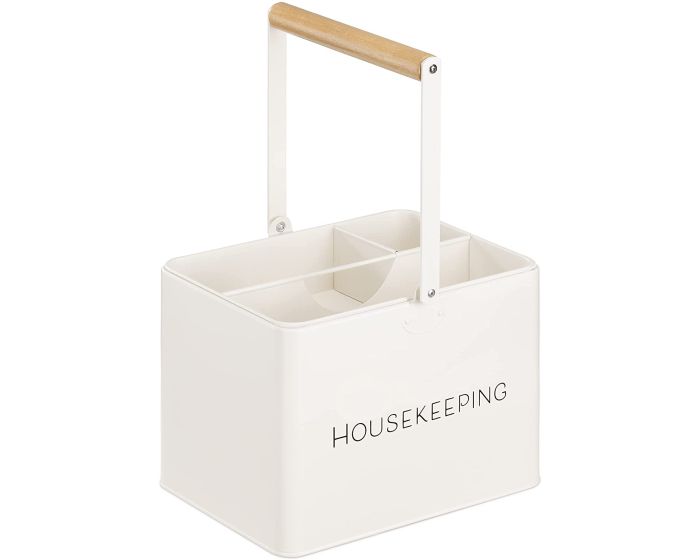 Navaris Housekeeping Box with Removable Compartments (54999.02) Κουτί Οργάνωσης Καθαριστικών - Cream
