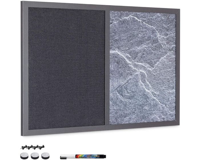Navaris Magnetic Combination Dry Wipe and Textile Board (53027.01.6) Μαγνητικός Συνδυαστικός Πίνακας Σημειώσεων 60 x 40