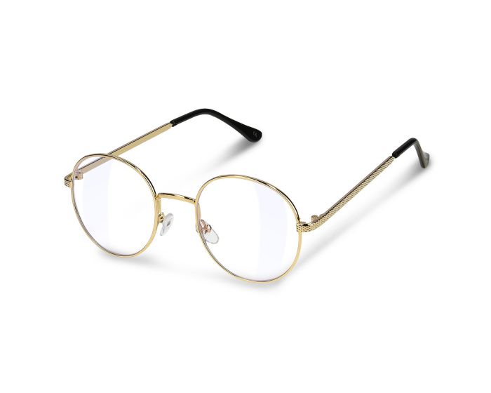 Navaris Vintage Retro Round Metal Unisex Glasses (48518.40) Γυαλιά με φίλτρο Anti-Blue Light - Gold