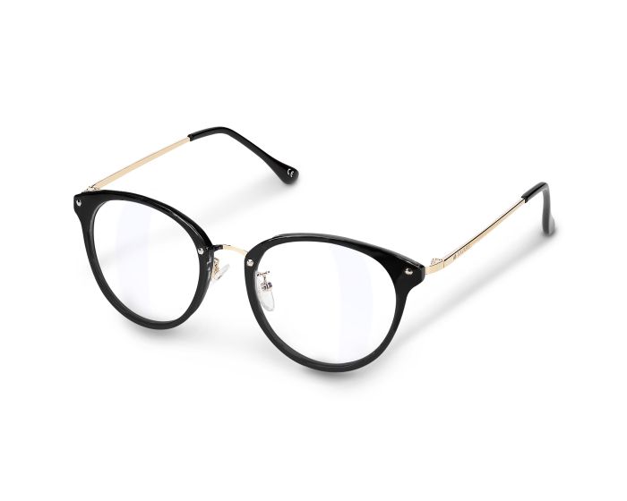 Navaris Vintage Retro Round Unisex Glasses (48516.01) Γυαλιά με φίλτρο Anti-Blue Light - Black