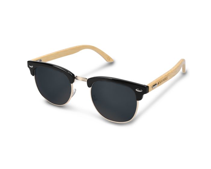 Navaris Fashionable Chic Unisex Sunglasses (44351.01.22) Ξύλινα Γυαλιά Ηλίου UV400 - Black