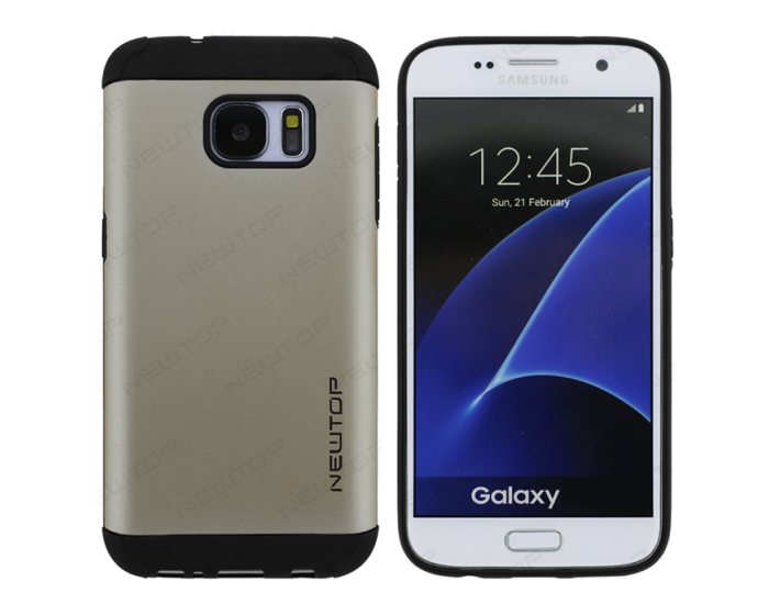 NEWTOP Slim Armor Hybrid Case - Gold (Samsung Galaxy S7 Edge)