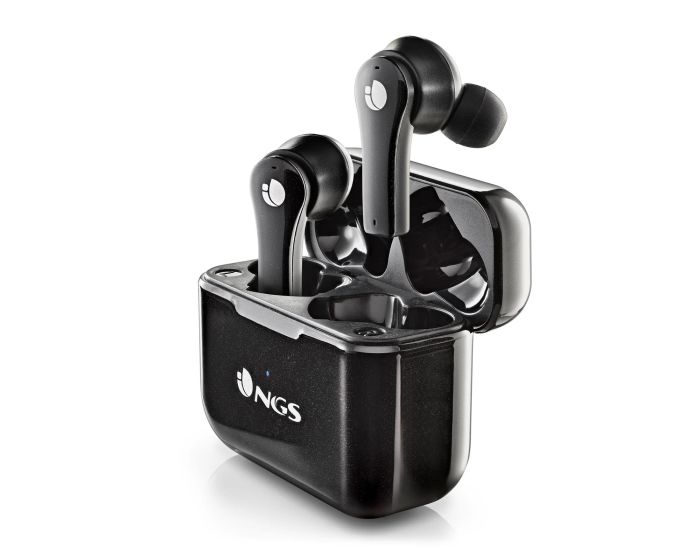 NGS Artica Bloom In-Ear TWS Bluetooth Stereo Earbuds with Charging Box - Black
