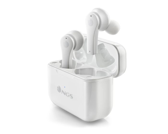 NGS Artica Bloom In-Ear TWS Bluetooth Stereo Earbuds with Charging Box - White