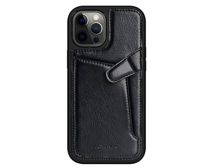 Nillkin Aoge PU Leather Back Cover Wallet Case Δερμάτινη Θήκη με Πορτοφόλι - Black (iPhone 12 Mini)