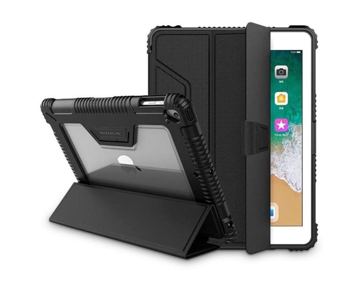Nillkin Bumper Leather Case with Pen Holder με δυνατότητα Stand - Black (iPad 10.2 2019 / 2020 / 2021)