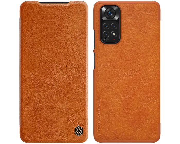 Nillkin Qin High Quality PU Leather Δερμάτινη Θήκη Book - Brown (Xiaomi Redmi Note 11 / 11S 4G)