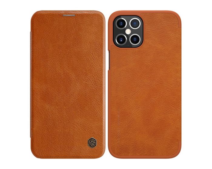Nillkin Qin High Quality PU Leather Δερμάτινη Θήκη Book - Brown (iPhone 12 Pro Max)