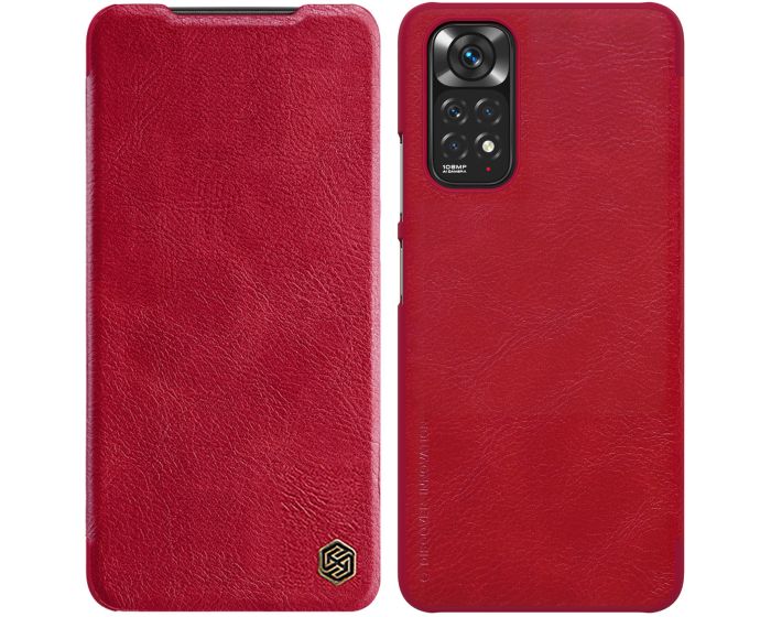 Nillkin Qin High Quality PU Leather Δερμάτινη Θήκη Book - Red (Xiaomi Redmi Note 11 / 11S 4G)