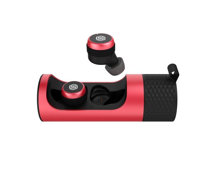 Nillkin TW004 GO TWS Wireless Bluetooth Stereo Earbuds with Charging Box - Red