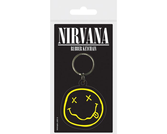 Nirvana (Smiley) Rubber Keychain - Μπρελόκ