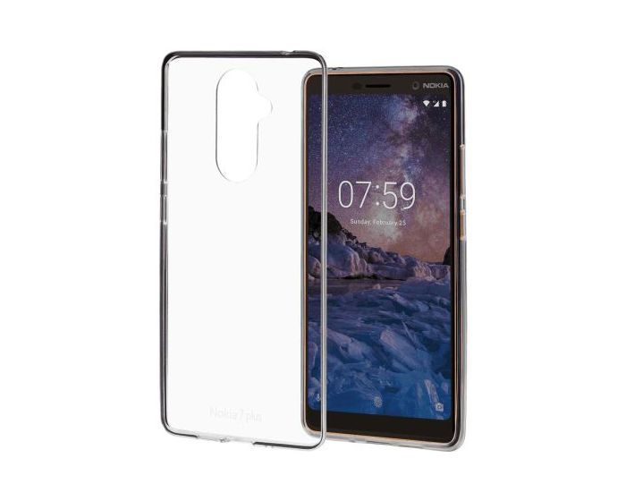 Ultra Slim 0.5mm Silicone Case Θήκη Σιλικόνης Διάφανο (Nokia 7 Plus)