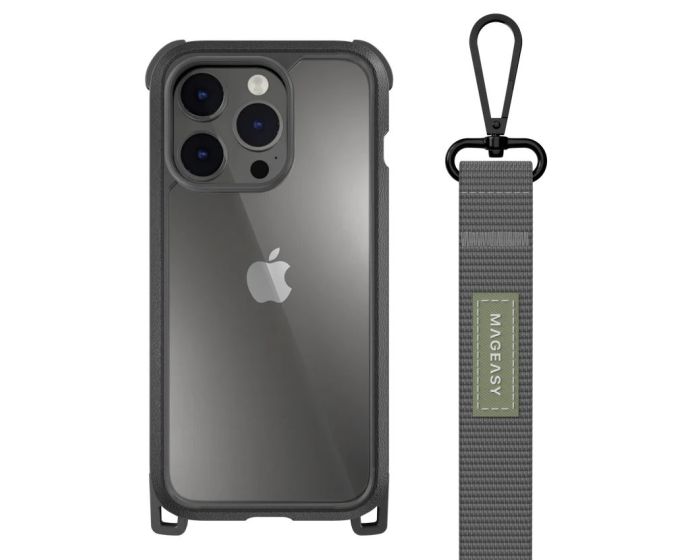 SwitchEasy Odyssey+ Rugged Utility Protective Case with Lanyard (MPH61P010LG22) Classic Gray (iPhone 14 Pro)