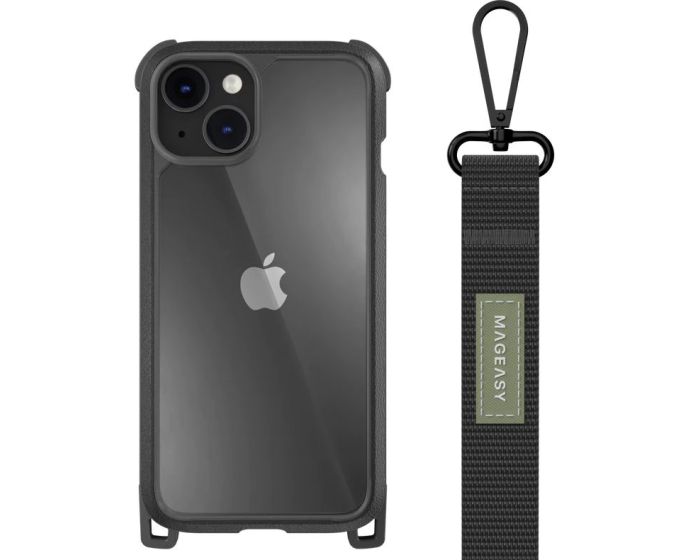 SwitchEasy Odyssey+ Rugged Utility Protective Case with Lanyard (MPH061010LK22) Classic Black (iPhone 14)