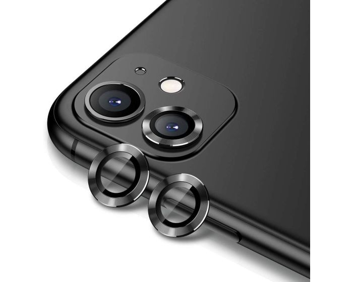 Camera Lens Tempered Glass Film Prοtector Black (iPhone 11 / 12 / 12 mini)