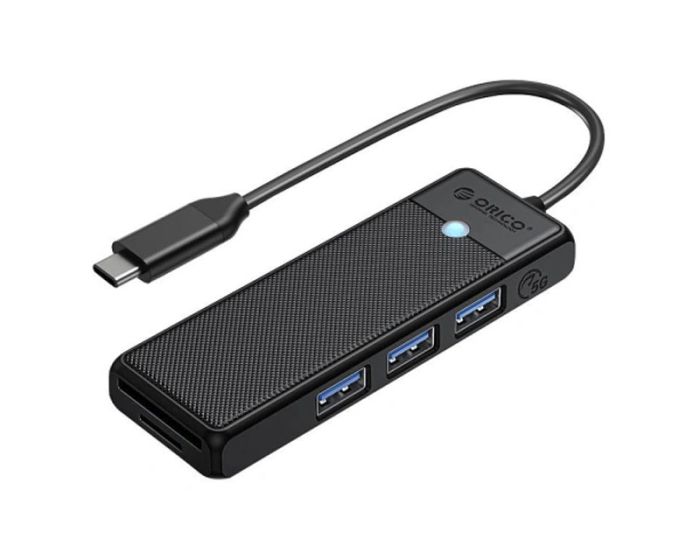 Orico Hub 4in1 Type-C σε 3x USB-A 3.0 / 1x TF/SD Card 3.0 - Black