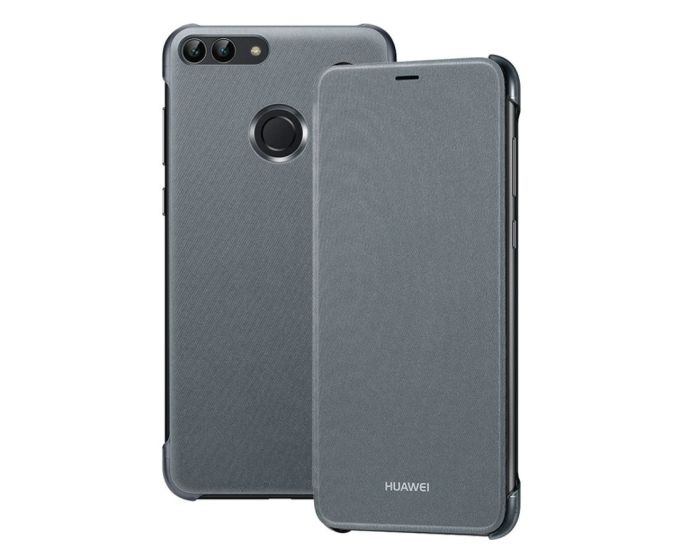 Original Huawei Slim Flip Book Case (51992274) - Black (Huawei P Smart)