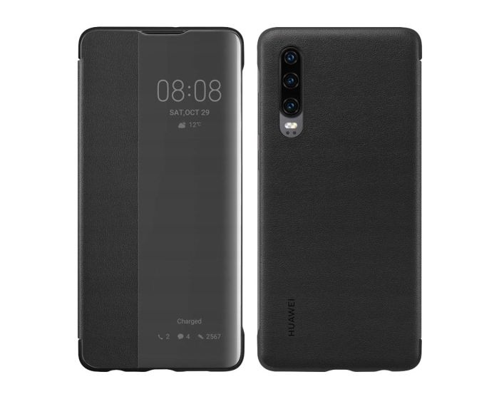 Huawei Original View Smart Cover Flip Case (51992860) Θήκη με Ενεργό Παράθυρο - Black (Huawei P30)