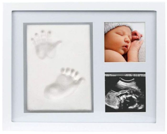 Pearhead Κορνίζα για Αποτυπώματα ''Babyprints Keepsake'' από Πηλό 27 x 22 cm - White