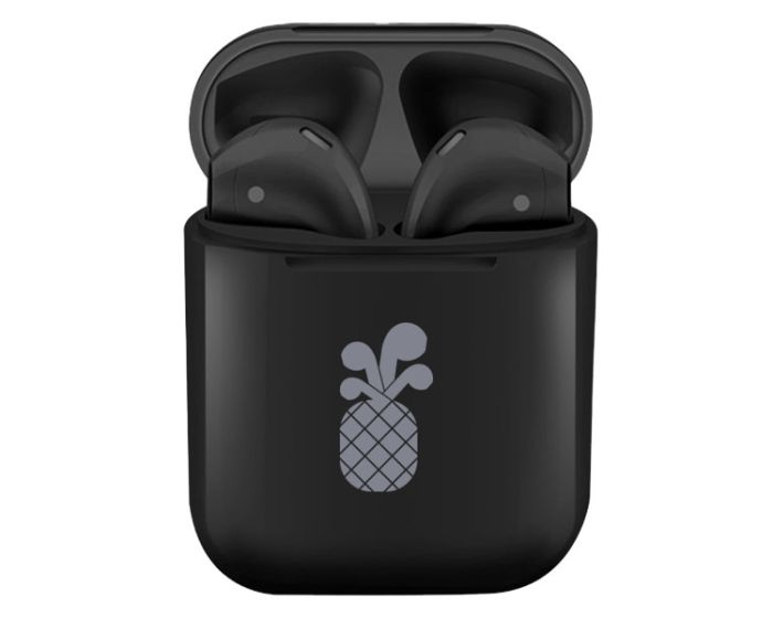 PinePods TWS True Wireless Bluetooth Stereo Earbuds with Charging Box - Black
