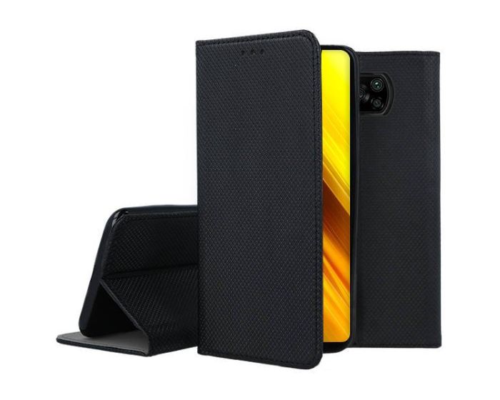 Forcell Smart Book Case με Δυνατότητα Stand Θήκη Πορτοφόλι Black (Xiaomi Poco X3 NFC / X3 Pro)